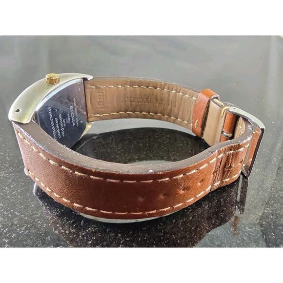 Men's Elgin FG032 Tank Style Multifunction Calendar Quartz Watch New Battery - Picture 8 of 9